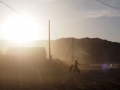 Mongolei Abendsonne
