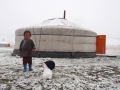 Mongolei Schneemann