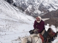 Larke-Pass Karawane Reiterin